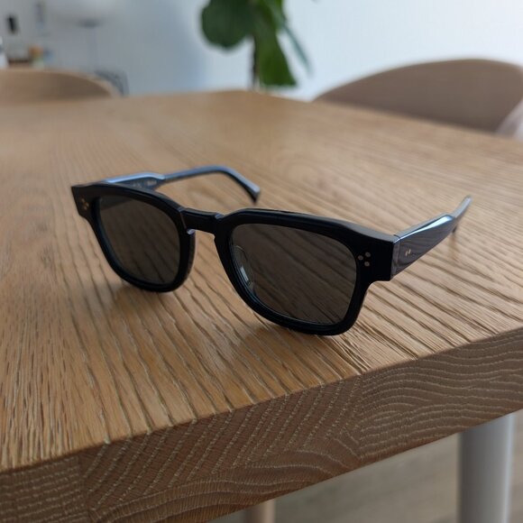 Raen Rece Polarized Sunglasses - Crystal Black-Green Polarized Lens - Picture 1 of 9